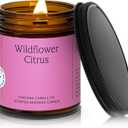 Fontana Candle Co Wood Wick Beeswax Jar Candle, Wildflower Citrus  Made Safe with Coconut Oil & Pure Essential Oils  35+ Hrs Clean Burn, Long Lasting and Non-Toxic Candles for Home & Room Decor