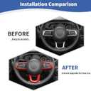 RT-TCZ for Wrangler JL Steering Wheel Trim Decal Panel Red for Jeep Wrangler JL JLU 2018 up for Gladiator JT 2020 up Red Interior Accessories 3pcs
