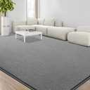 Large Area Rugs for Living Room Bedroom, 6x9 Feet Grey Rug, Minimalist Modern Shag Rug, Soft Thick Comfy Memory Foam Indoor Carpet, Non-Slip Washable Rug for Boys Girls Dorm Nursery Room Home Decor