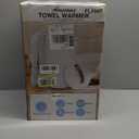 FLYHIT Large Towel Warmer for Bathroom - Heated Towel Warmers Bucket, Wood Handle, Auto Shut Off, Fits Up to Two 40"X70" Oversized Towels, Bathrobes, Blankets, for Mother's Gifts, White