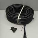 100FT Split Wire Loom Tubing, 3/4 Inch Wire Protector Tubing, Automotive Wire Flexible Conduit Cord Covers with 20 Cable Ties for Automotive Marine RV Agriculture Electrical Cable Protection