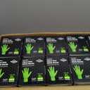 Heavy Duty Industrial Nitrile Gloves with Raised Diamond Texture, 8-mil, Latex Free (Green/Dark Green/Yellow) XL