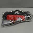 ZeeDix 36 Pcs Pirate Accessories for Kids, Include 12 Pirates Hats, 12 Eye Patches and 12 Swords, Pirate Party Decorations for Christmas, Halloween, Masquerade, Cosplay, Birthday (Black)
