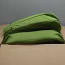 idee-home Outdoor Chair Cushions Set of 2, 19" x 19" x 3" Thick D-Shaped Patio Furniture Outdoor Seat Cushions Waterproof with Ties, Dining Pads (Green)