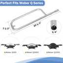 Criditpid 41862 Grill Burner Tube for Weber Q200, Q220, Q2000, Q2200,396000, 396001, 396002, 566002, 53060001, 20.5 Inch 304 Stainless Steel Burner Tube Pipe Replacement Parts for Weber 69956, 60041