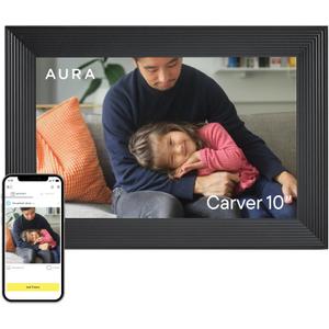 Aura Carver HD WiFi Digital Picture Frame, 10.1, Add Photos with Aura App, Free Unlimited Storage - Wirecutters Pick for Best Digital Photo Frame 2022 - Gravel