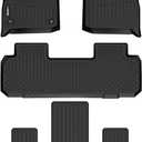 HAFIDI Floor Mats Fit for 2018-2024 Buick Enclave All Weather Protection TPE Anti-Slip Automotive Floor Liners, Fits 1st & 2nd & 3rd Row Full Set Custom Accessories, Black