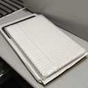 Stone Bath Mat Diatomaceous Earth Shower Mat Non-Slip Super Absorbent Diatomite Stone Mats for Bathroom Floor/Ktichen Cuonter Quick-Drying Easy to Clean (24''*16''White)