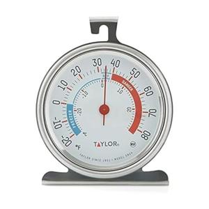 Taylor 5924 Large Dial Kitchen Refrigerator and Freezer Analog Thermometer, 3-Inch Dial, Easy to Read, Silver Finish, Accurate Temperature Monitoring (1 Pack)