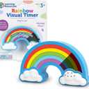 Learning Resources Rainbow Visual Timer - Time Management for Children, Audio and Visual Alarms, Schedule for Kids, Social Emotional Learning Skills, Countdown for Teachers, Classroom Must Haves ((Pack of 1))