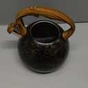 3.2Qt Whistling Tea Kettle for Stove Top, Food Grade Stainless Steel Wood Handle Teapot, Durable for Brewing Coffee, Tea, Milk, Suitable for All Heat Sources (Golden Line) (Black-5)