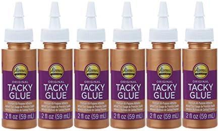 Aleene's Original Tacky Glue, All Purpose Adhesive, Perfect for Crafts and DIY Projects, Dries Fast and Clear, 2 fl oz 6-Pack