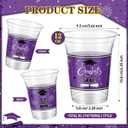 Honeydak 50 Pcs Graduation Cups 12 oz Class of 2026 Plastic Cups Purple and Black Graduation Party Disposable Drinking Glasses for Congrats Grad School Classroom Party Favors Supplies Decoration