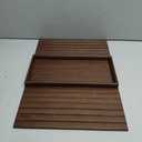 GEHE Bamboo Sofa Arm Tray, Foldable Couch Arm Tray Side Table, Anti-Falling Armrest Tables Cup Holder for Snacks, Drinks, Beers, Phone, Control, Flexible and Portable, Anti-Slip Bottom (Brown)