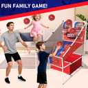 2-Player Kids Arcade Basketball Game Set, Dual Upgraded Hoop with LED Light Electronic Scoreboard 4 Balls, 3-12 Kids Sports Toys Carnival Games, Home Backyard Indoor Outdoor, Boys Girls Toddlers Gifts
