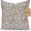Linen Throw Pillow Covers 20x20 inch sage Green Spring Decorative Pillow Covers for Living Room, Bedroom