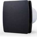 Zeyzer Black Bathroom Fan 110 CFM 1.0 Sone 5.9" Duct Square Ceiling or Wall Mount Ventilation Exhaust Fan for Bathroom/Corridor/Office/Laundry Room/SHop