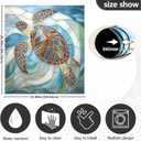 Sea Turtle Glass Ocean Nautical Coastal Dishwasher Magnet Cover Dishwasher Sticker Magnet Cover, Refrigerator Magnet Decal Panels 23 x 26