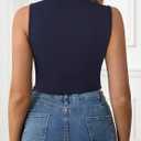 Remidoo Women's Graphic Tank Top Sleeveless Notched V Neck Muscle Crop Top Mushroom Shirt (XL)