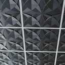 Art3d Floral Decorative PVC Ceiling Tiles, 24 x 24 in, 12-Pack, Black