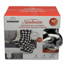 Sunbeam Microplush & Sherpa Oversized Heated Throw 60in × 70in