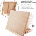 koseibal Art Easel for Painting, Tabletop Wooden Easel Stand Adjustable Angle Portable Easel for Canvas, Ipad, Book, Artwords Display 2 Pack