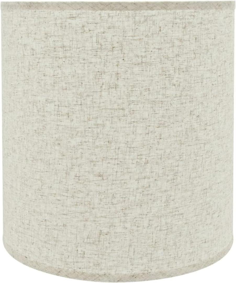Aspen Creative 32531A, Transitional Drum (Cylinder) Shaped Construction Beige, 15" Wide (14" x 15" x 15") Spider LAMP Shade