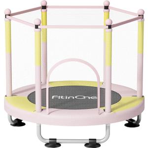 Fitinone Trampoline for Kids, 5 FT Indoor & Outdoor Toddler Trampoline with Safety Enclosure Net, Birthday Gifts for Kids, Gifts for Boy and Girl, Age 3-8