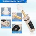 1222 Replacement Cartridge Kit for Moen One-Handle Posi Temp Faucets, Replacement Compatible with Moen Tub Shower Durable Brass & Plastic(Retainer Clip Included, Installation Instructions)