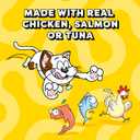 Temptations Creamy Puree Squeezable Lickable Cat Treats, Wet Cat Treats with Chicken, Salmon, and Tuna Variety Pack, 0.42 oz. Tubes, 24 Count