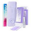 Roll on Wax Kit, Smart Wax Roller Kit with Automatic Cooling System, No Burns, Safe and Easy Waxing Kit for Women and Man at Home, 2 Waxing Cartridges & 50 Waxing Strips Included. (Lavender)