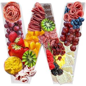 12" Cardboard Letter Fillable Shaped Tray Paper Mache Sweets Birthday Charcuterie (W)