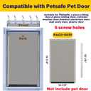1pcs Pet Door Replacement Flap with 1 PAC11-11039 Metal Bracket, Flat Washers and Screws, Compatible with Pet-Safes Freedom Doggie Doors