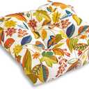 South Pine Porch Outdoor 20-inch Square Tufted Seat Cushion, Esprit Floral, Set of 1