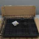 Amazon Basics Durable,Foldable Metal Wire Dog Crate with Tray, Double Door, Divider, 24 x 18 x 20 in, Black