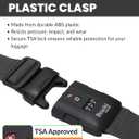 Charcoal Grey TSA Approved Luggage Straps Set of 2, Precision-Engineered Adjustable Suitcase Belts with 3-Dial Combination Lock, Heavy-Duty Polyester Travel Belt Fits Checked Bags and Carry-On, 74.8 inches x 1.97 inches