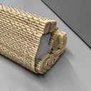 LazBlinds No Drill Bamboo Roman Shades, 29" W x 48" H, Star-Beige