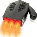 12 Volt Car Heaters,150W Windshield Defogger, 2 in 1 Dashboard Heater for Car, 360 Rotatable Defroster Demister for Vehicle, Fast Heating