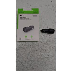 Belkin 24 Watt Dual USB Car Charger - 2 12W USB A Ports with Fast Charging for Apple iPhone 14, 14 Pro, 14 Pro Max, iPhone 13, 13 Pro, 13 Pro Max, Samsung Galaxy, AirPods & More - USB-C Charger And Belkin Lightning to USB-A Cable 6.6ft