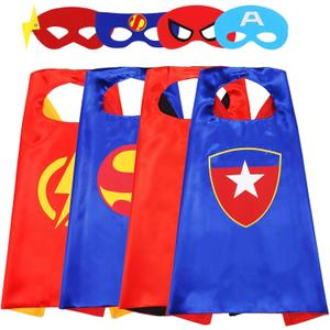 Superhero Capes and Mask for Kids Costumes for Boys Superhero Toys for Kids Cape Dress up Halloween Christmas Boy Gifts