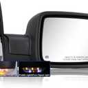 Side Mirror for Dodge Ram - Compatible with Towing Mirror 2009-2018 Dodge Ram 1500 2500 3500 4500 5500 with Power Heated Turn Signal Manual Folding Power Adjustment Only Right Side