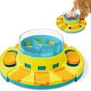 Potaroma Dog Puzzle Toy 2 Levels, Slow Feeder, Pup Food Treat Feeding Dispenser for IQ Training and Entertainment for All Breeds 4.2 Inch Height