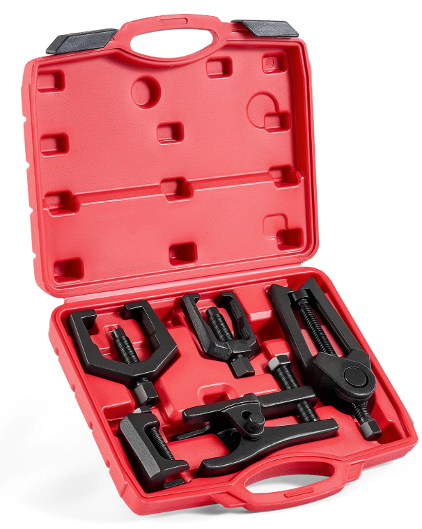 Orion Motor Tech 5in1 Ball Joint Separator, Pitman Arm Puller, Tie Rod End Tool Set for Front End Service, Splitter Removal Kit (RB06)