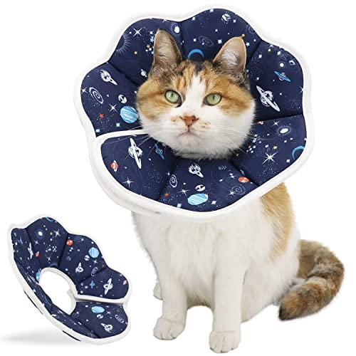 QIYADIN Soft Cat Cone, Adjustable Recovery Collar After Surgery to Prevent Licking Wound, Protective Cat Neck Cone, Comfortable Pet Elizabethan Collar for Cats Kittens and Puppies (Medium) QIYADIN Soft Cat Cone, Adjustable Recovery Collar After Surgery to Prevent Licking Wound, Protective Cat Neck Cone, Comfortable Pet Elizabethan Collar for Cats Kittens and Puppies (Medium)