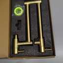 Brushed Gold Faucet for Wash Basin, TRJIKAG Wash Basin Faucets Multi-Function Swing-Arm Filler Folding Commercial Brass Wash Basin Faucet with Two Handles & Joint Swing Arms for Wash Area