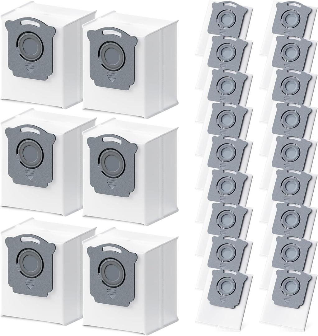 24 Pack Upgraded Vacuum Bags Replacement Compatible with iRobot Roomba i7, i7+, i3, i3+, i1+, i4, i4+, i6, i6+,j6,j7,j7+, i8, i8+,s9, s9+, i & s & j Series Clean Base Automatic Dirt Disposal Bags