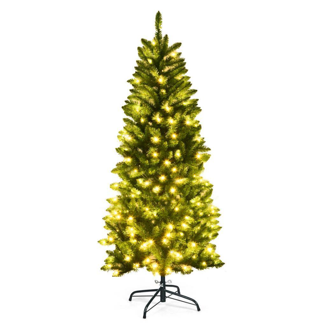 5 ft. Pre-Lit LED Slim Fraser Fir Artificial Christmas Tree