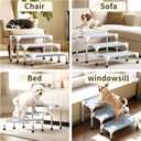 13 Inch Dog Stairs - 3 Tiers Non-Slip Dog Steps for Small Dogs, Cats & Senior Pets, Joint-Friendly Pet Steps for Bed Sofa Car, Stable Anti-Skid Bottom Pet Ladder
