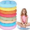 Fumete 8 Pcs 16 Inch Round Floor Cushions for Kids and Toddlers, Flexible Seating Classroom Furniture Floor Pillow for Home, Daycare, Preschool, Yoga and Meditation (Simple)