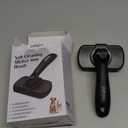 Self Cleaning Shedding Brush - Skin Friendly Grooming Tool for Dogs, Cats, and Puppies, Deshedding and Hair Removal for Long and Short Haired Pets, Black
